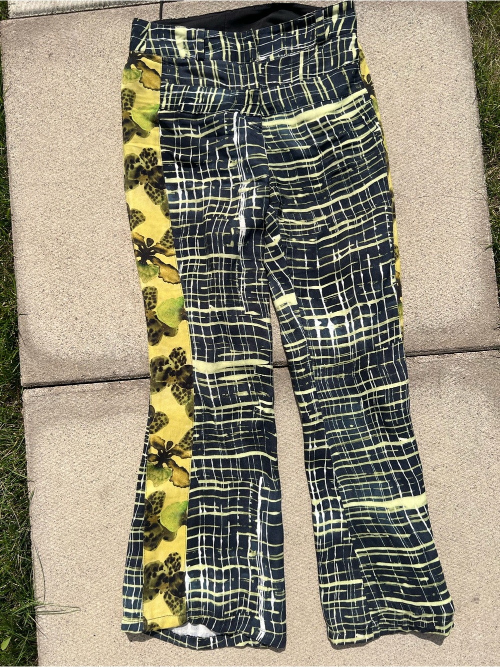 Summer cropped Wide-Leg Bottoms in Black and Green